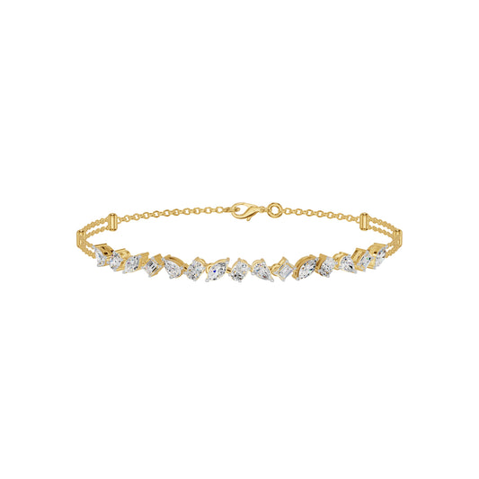 She Holds Multitudes Diamond Chain Bracelet 18 KT / Yellow Gold