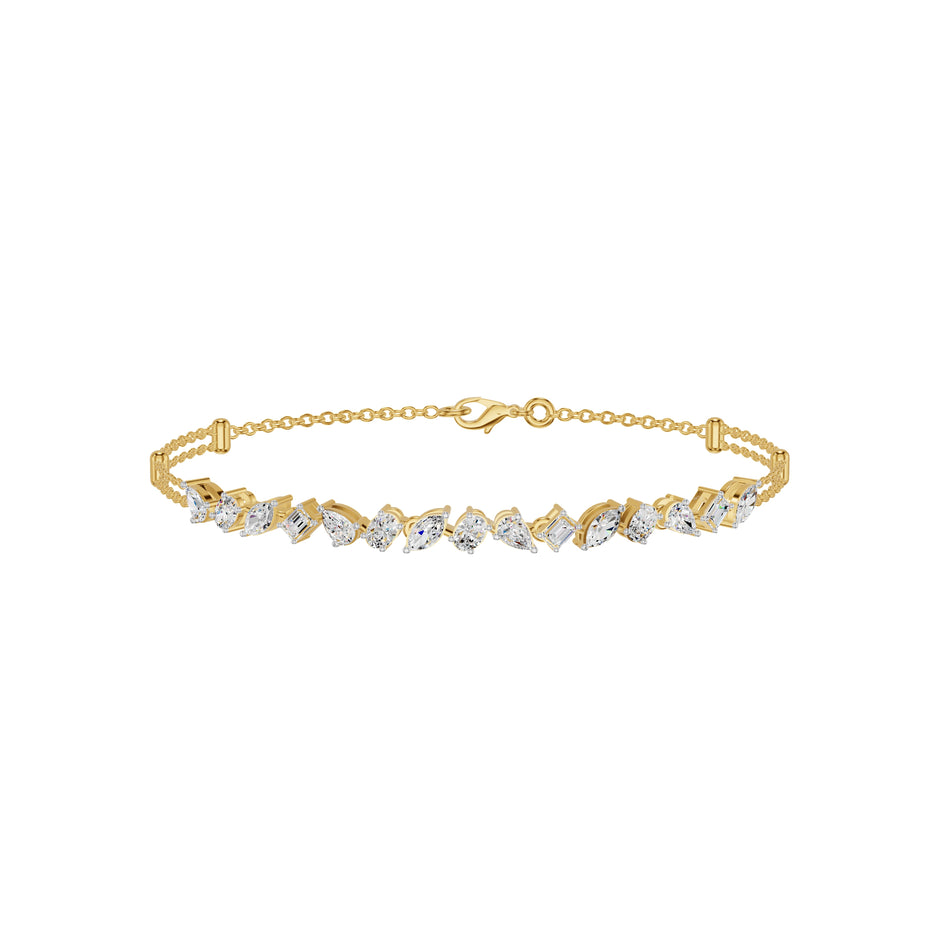 She Holds Multitudes Diamond Chain Bracelet 18 KT / Yellow Gold