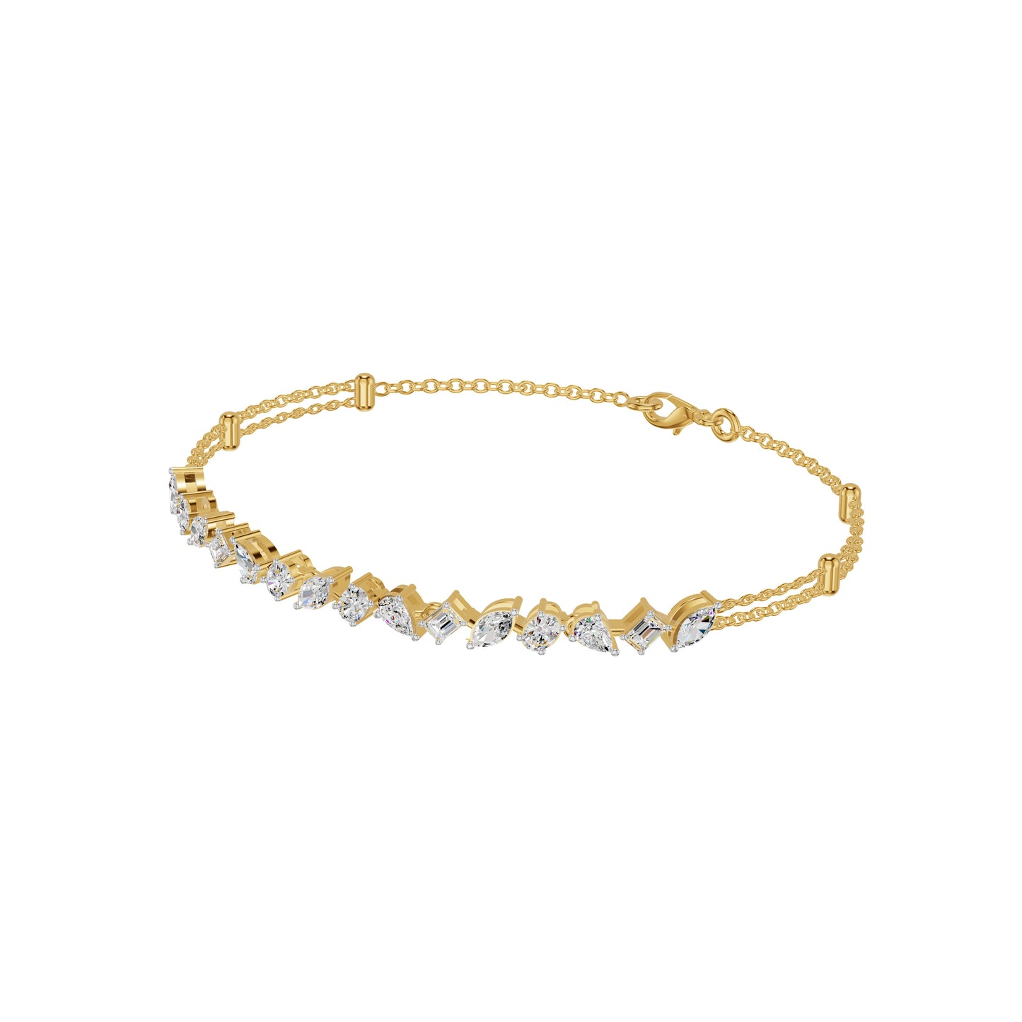She Holds Multitudes Diamond Chain Bracelet 18 KT / Yellow Gold