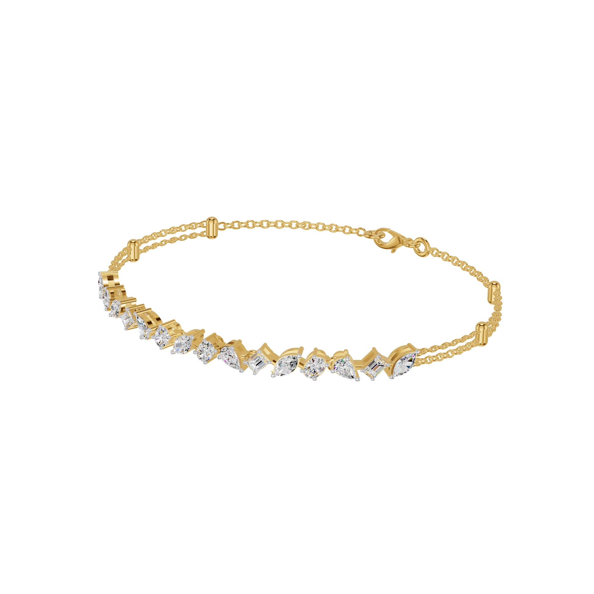 She Holds Multitudes Diamond Chain Bracelet 18 KT / Yellow Gold