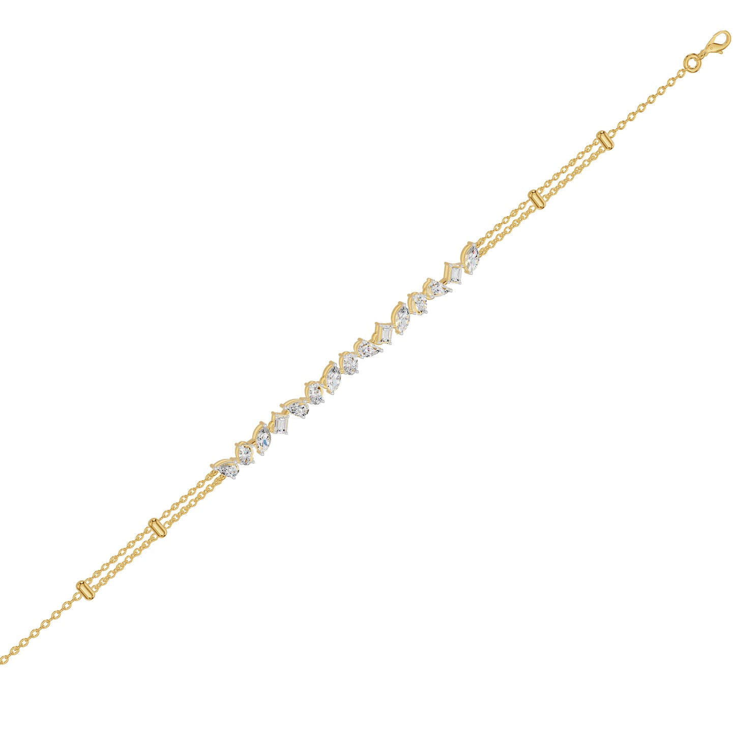 She Holds Multitudes Diamond Chain Bracelet 18 KT / Yellow Gold