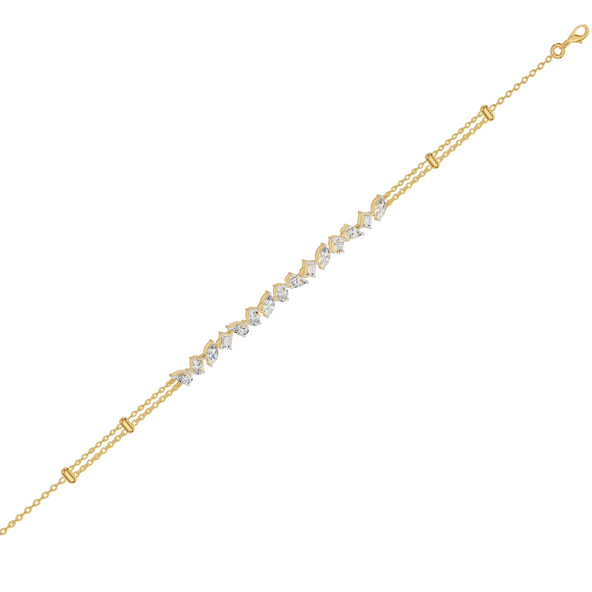 She Holds Multitudes Diamond Chain Bracelet 18 KT / Yellow Gold