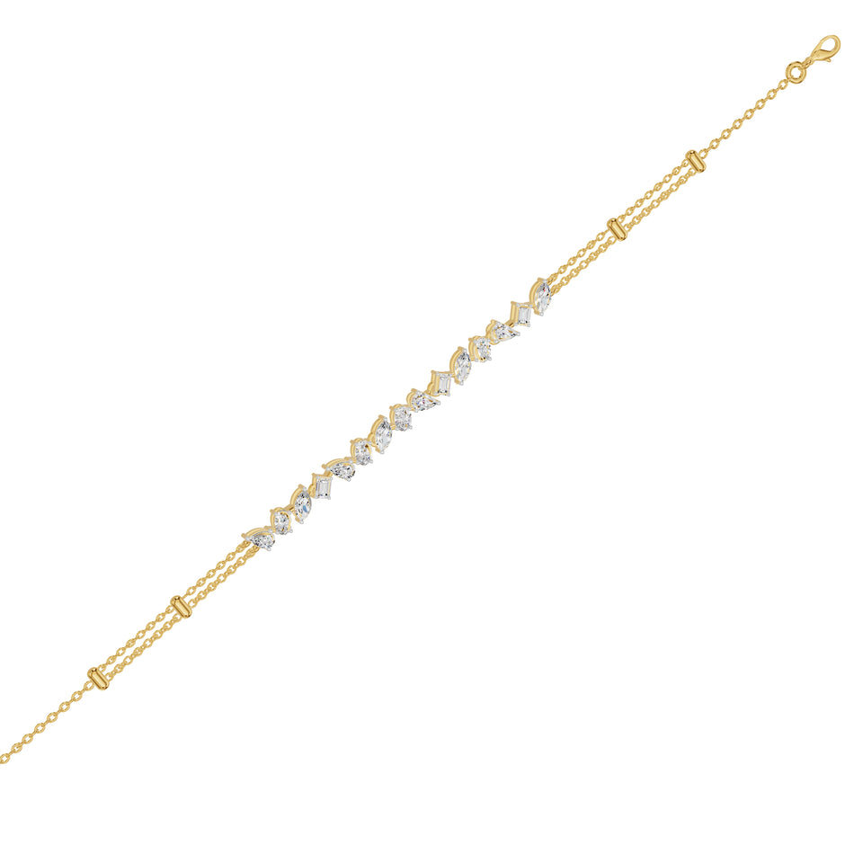 She Holds Multitudes Diamond Chain Bracelet 18 KT / Yellow Gold