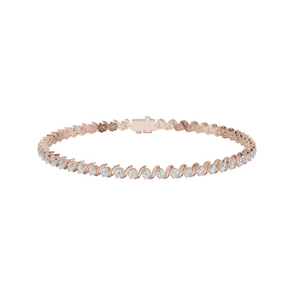 Legacy Arc Diamond Tennis Bracelet 18 KT / Rose Gold