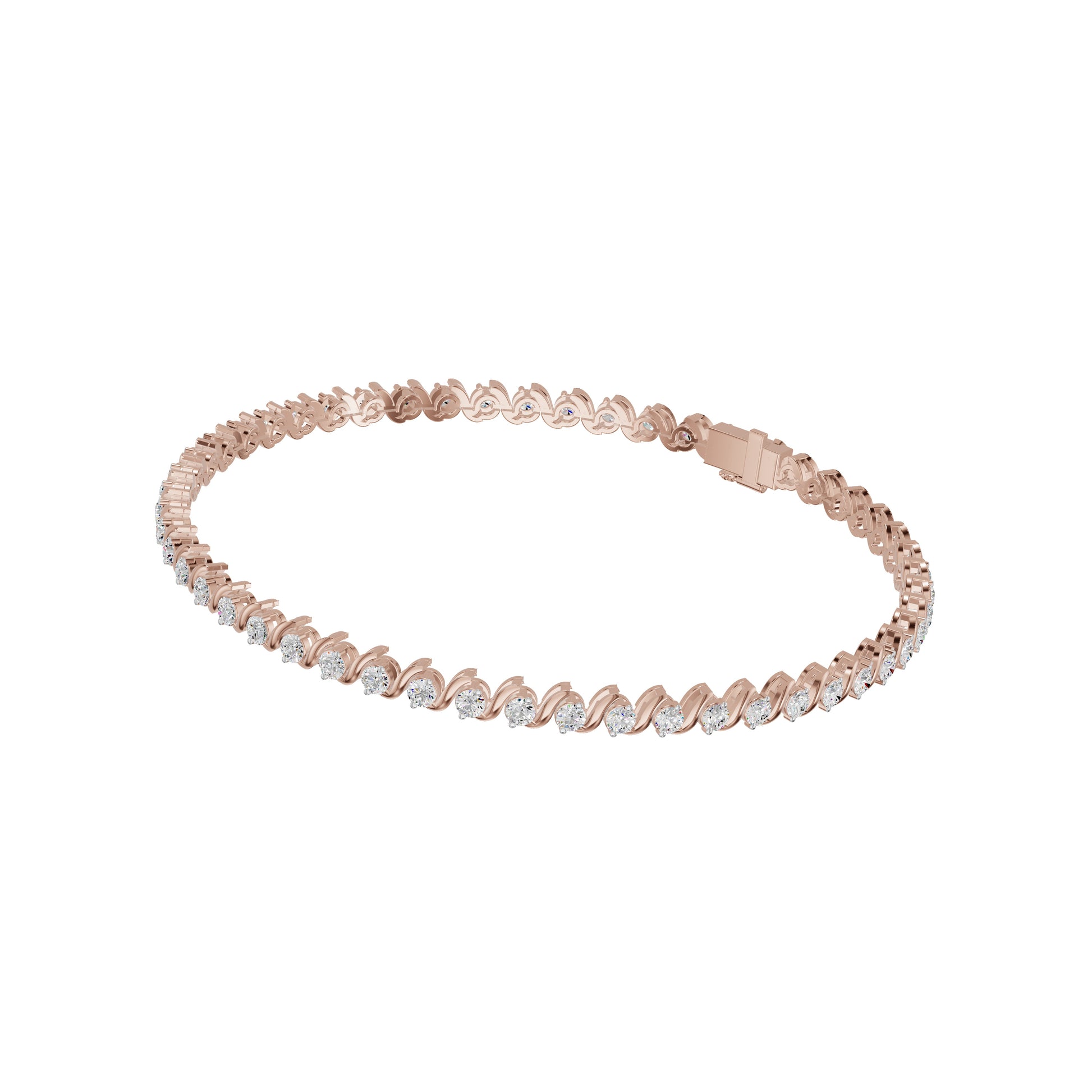 Legacy Arc Diamond Tennis Bracelet 18 KT / Rose Gold