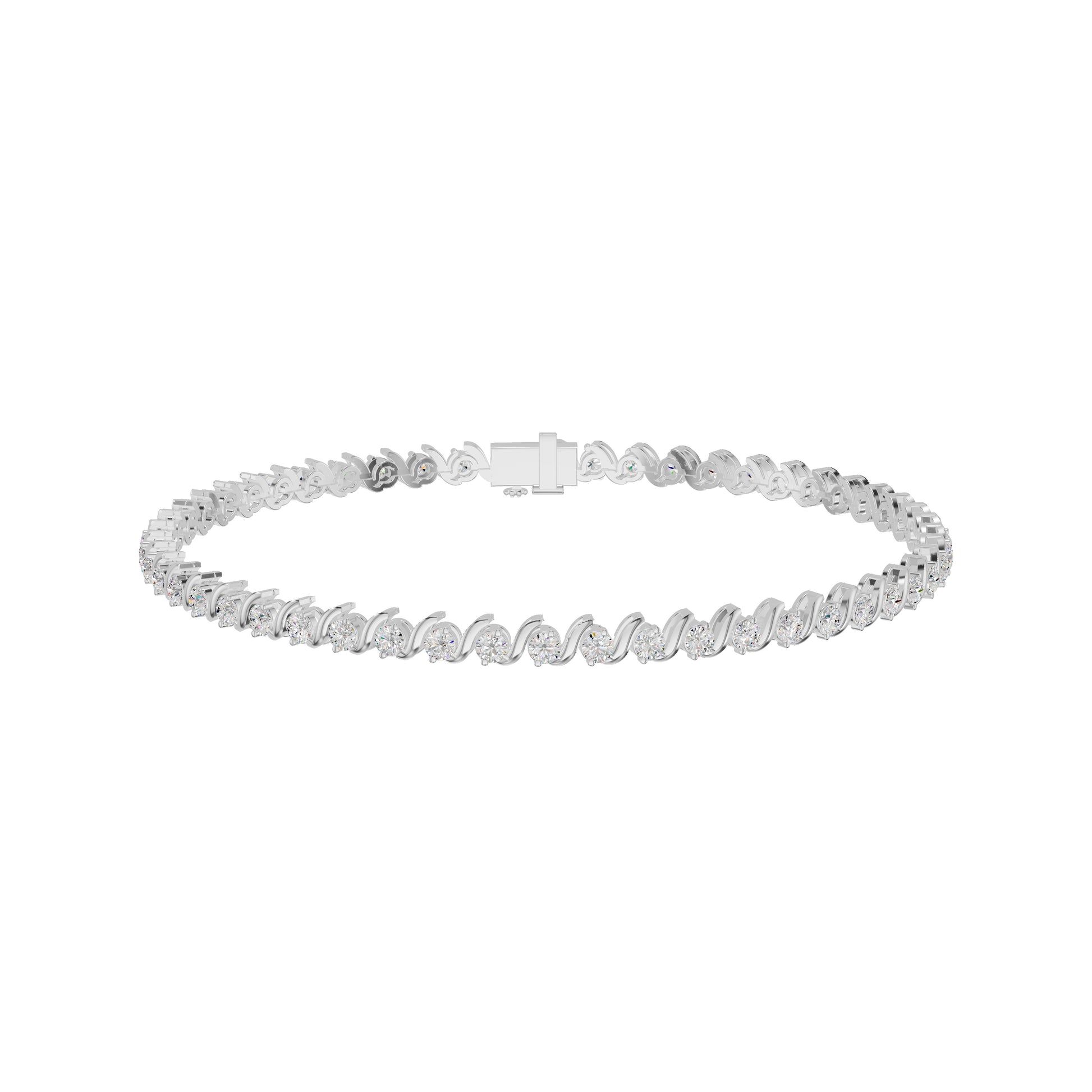 Legacy Arc Diamond Tennis Bracelet 18 KT / White Gold