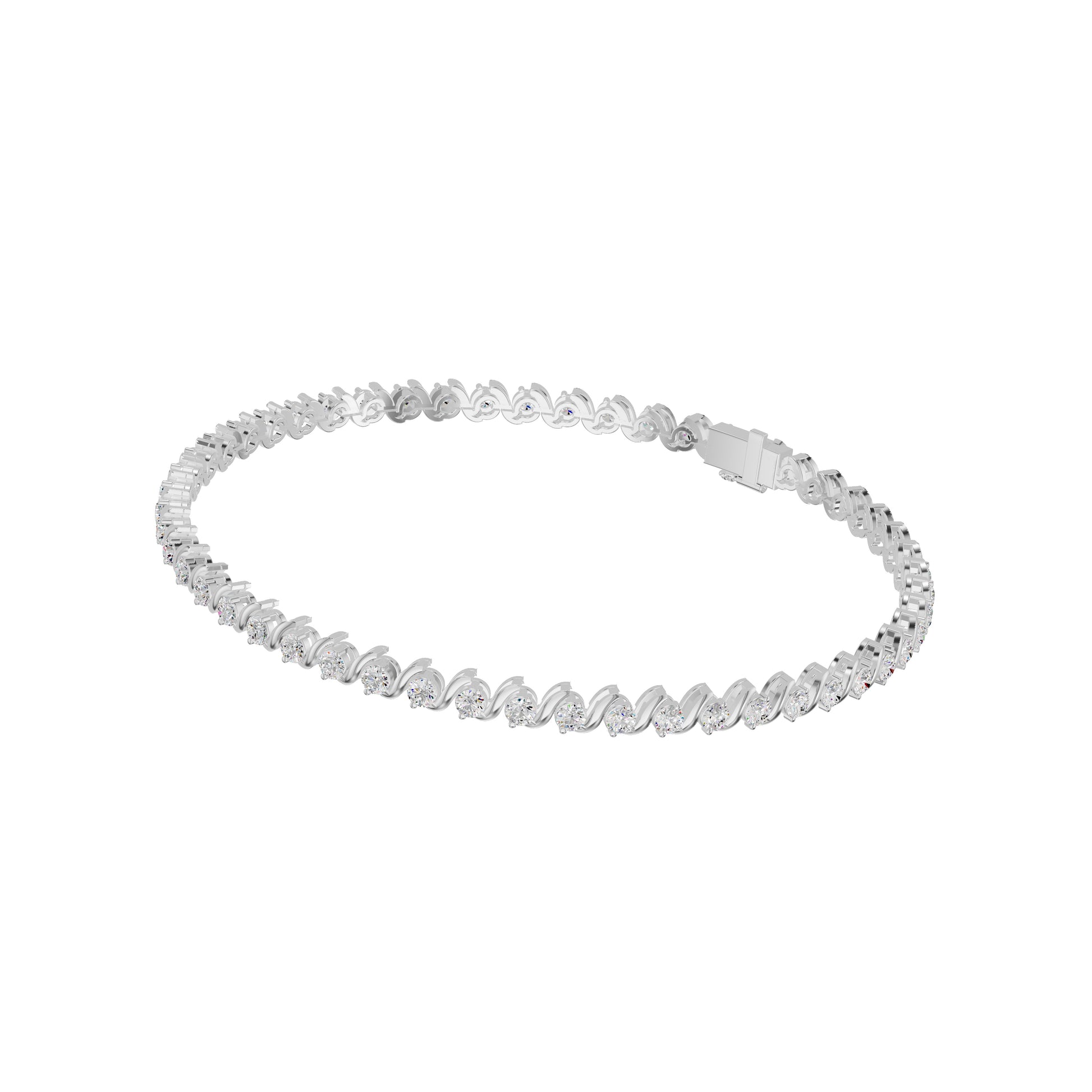 Legacy Arc Diamond Tennis Bracelet 18 KT / White Gold
