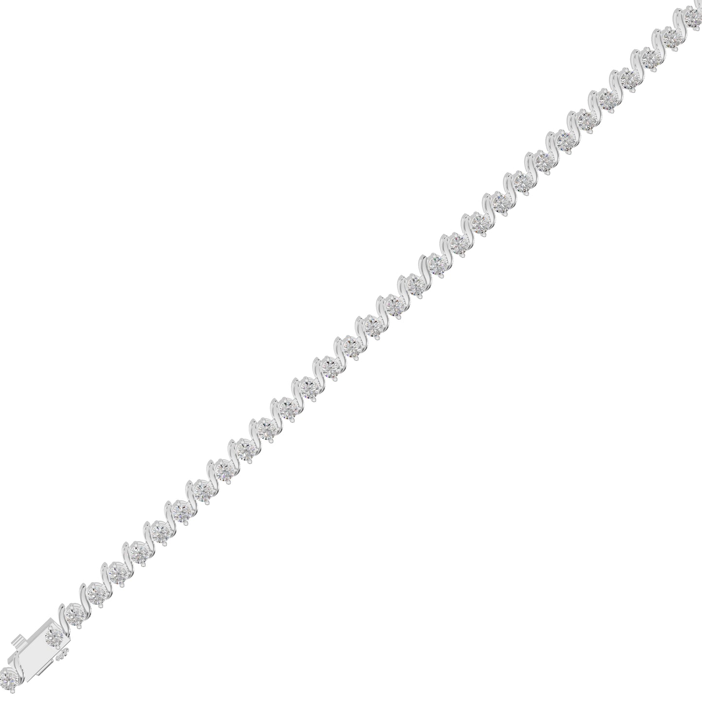 Legacy Arc Diamond Tennis Bracelet 18 KT / White Gold