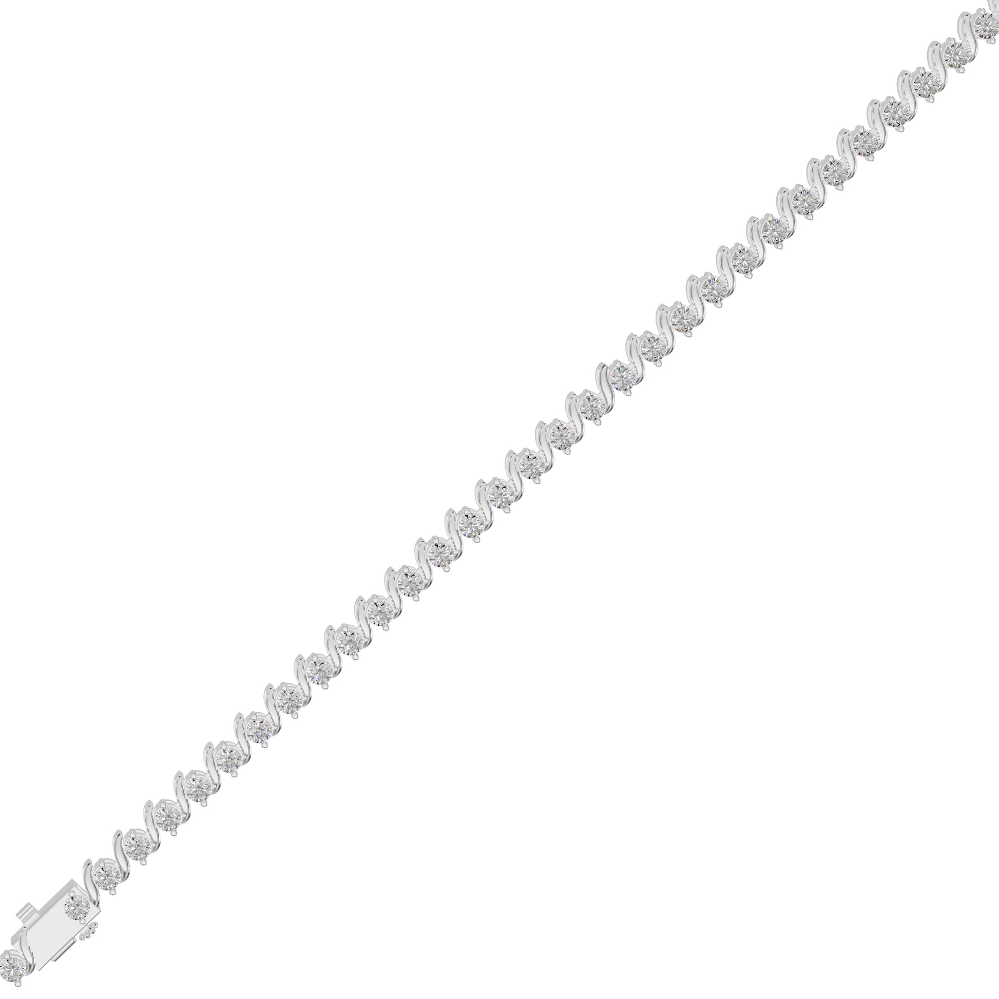 Legacy Arc Diamond Tennis Bracelet 18 KT / White Gold