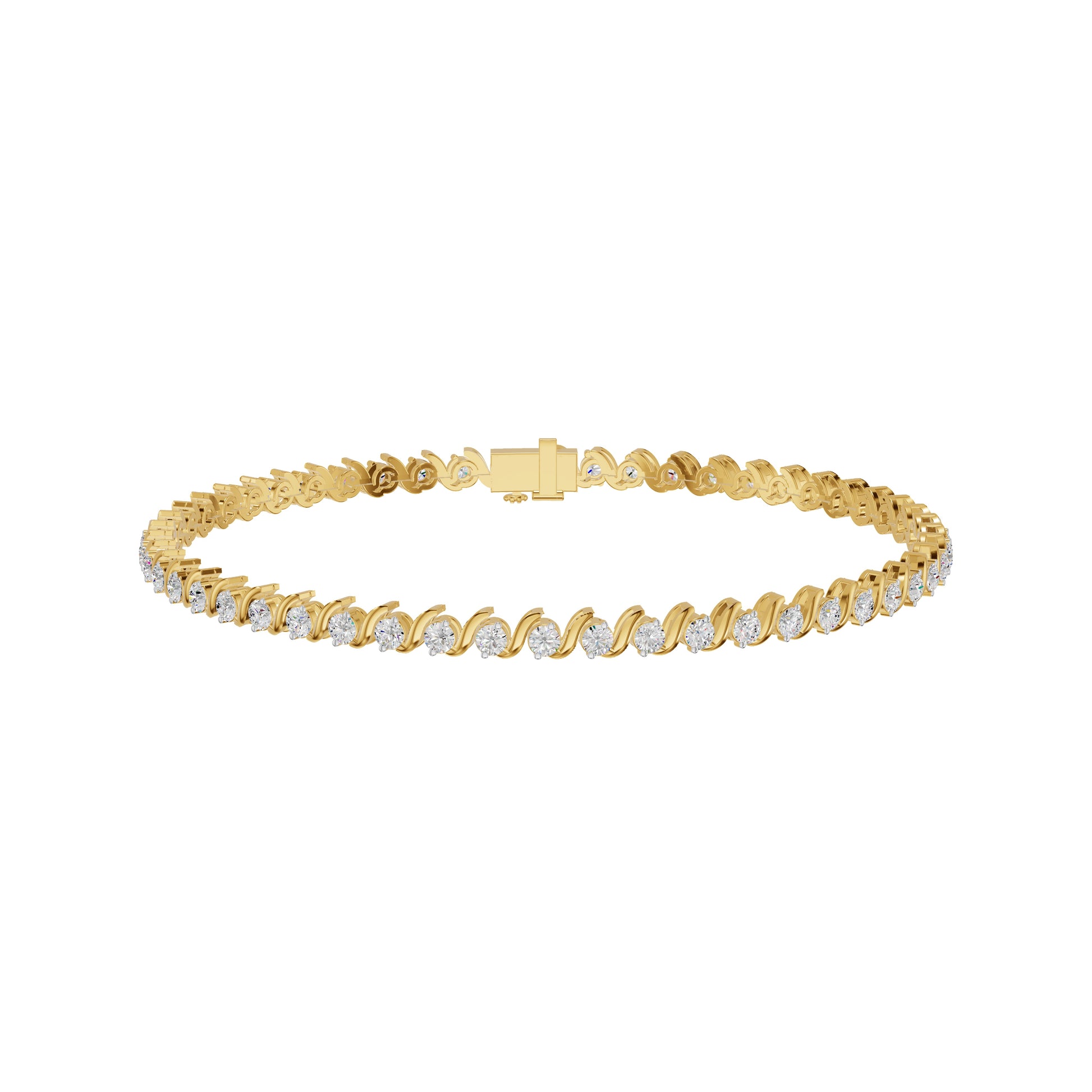 Legacy Arc Diamond Tennis Bracelet 18 KT / Yellow Gold