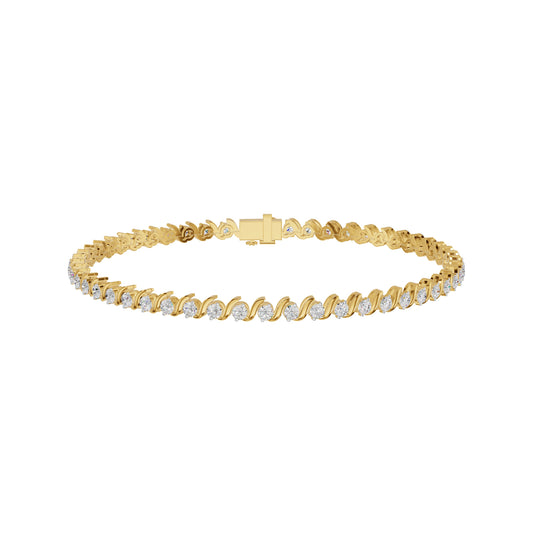 Legacy Arc Diamond Tennis Bracelet 18 KT / Yellow Gold