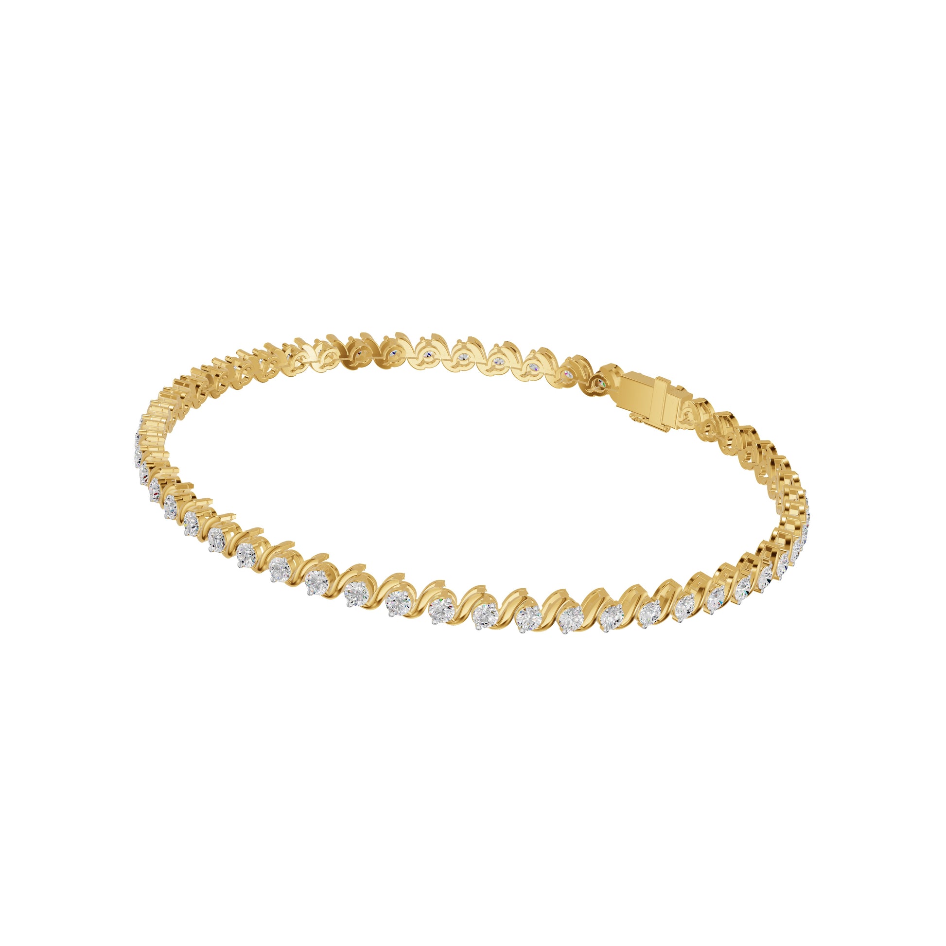 Legacy Arc Diamond Tennis Bracelet 18 KT / Yellow Gold