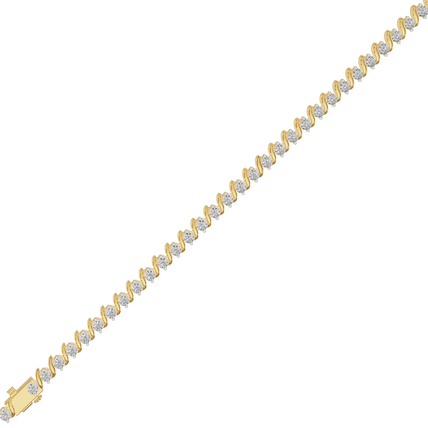 Legacy Arc Diamond Tennis Bracelet 18 KT / Yellow Gold