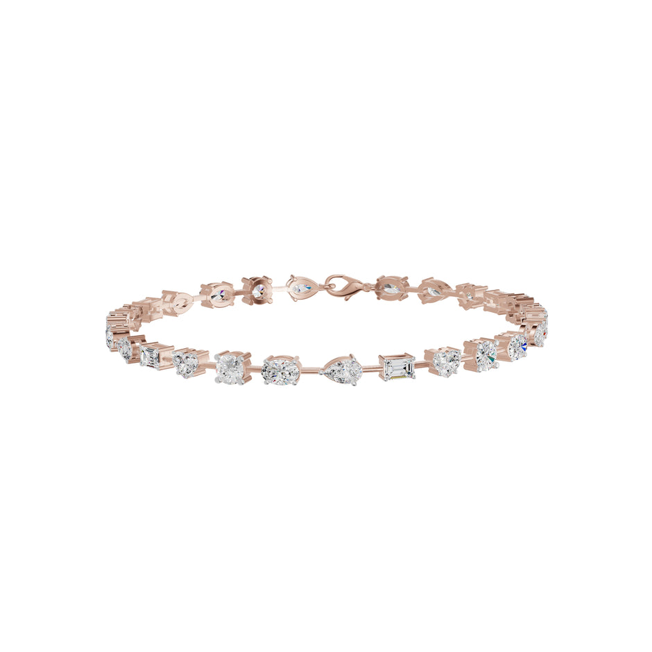Ruling In Silence Diamond Tennis Bracelet 18 KT / Rose Gold