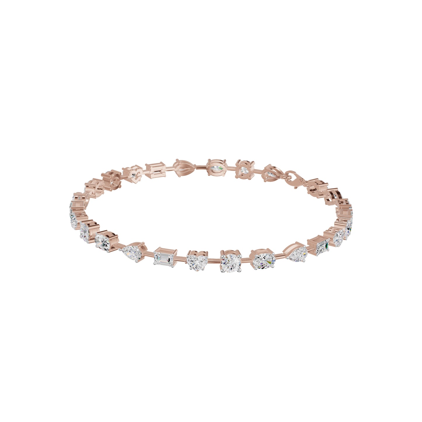 Ruling In Silence Diamond Tennis Bracelet 18 KT / Rose Gold
