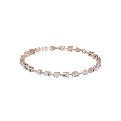 Ruling In Silence Diamond Tennis Bracelet 18 KT / Rose Gold
