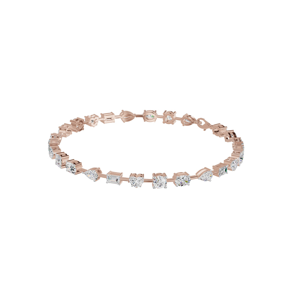 Ruling In Silence Diamond Tennis Bracelet 18 KT / Rose Gold