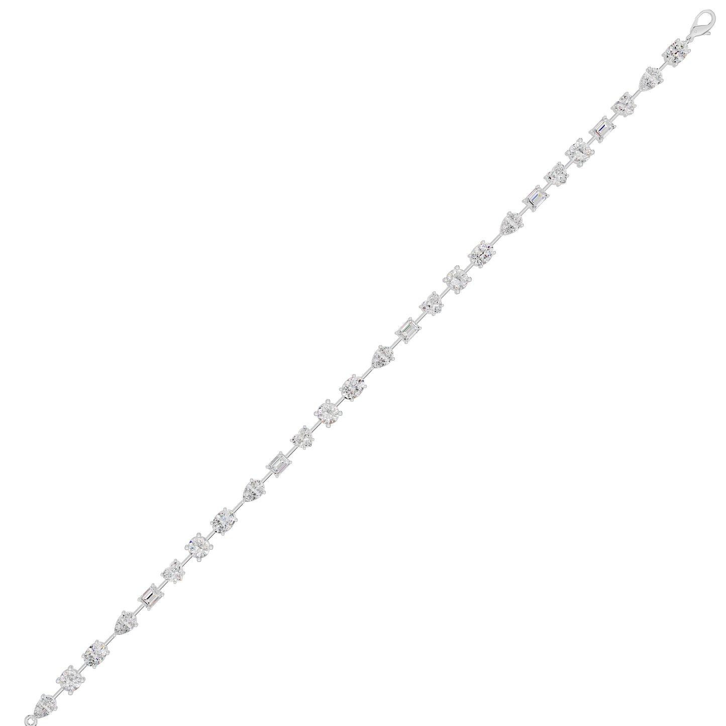 Ruling In Silence Diamond Tennis Bracelet 18 KT / Rose Gold