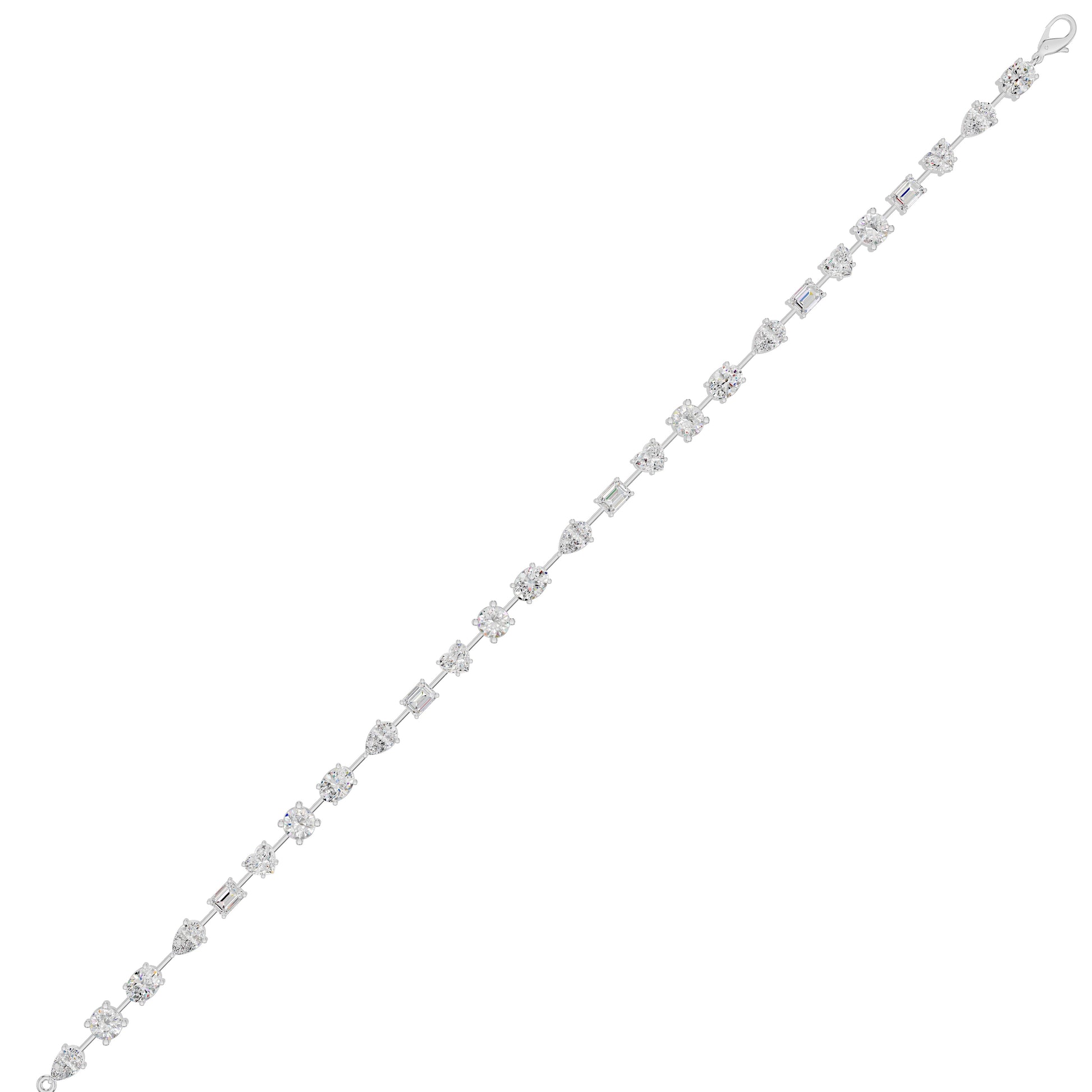 Ruling In Silence Diamond Tennis Bracelet 18 KT / Rose Gold