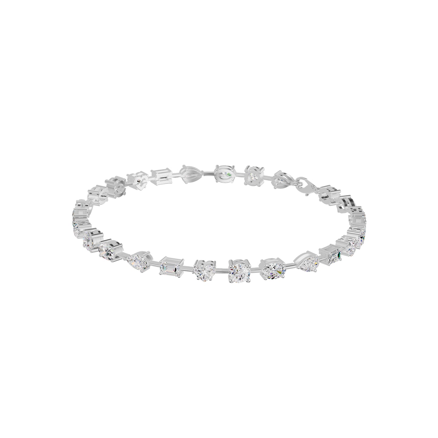 Ruling In Silence Diamond Tennis Bracelet 18 KT / White Gold