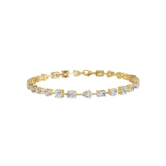 Ruling In Silence Diamond Tennis Bracelet 18 KT / Yellow Gold