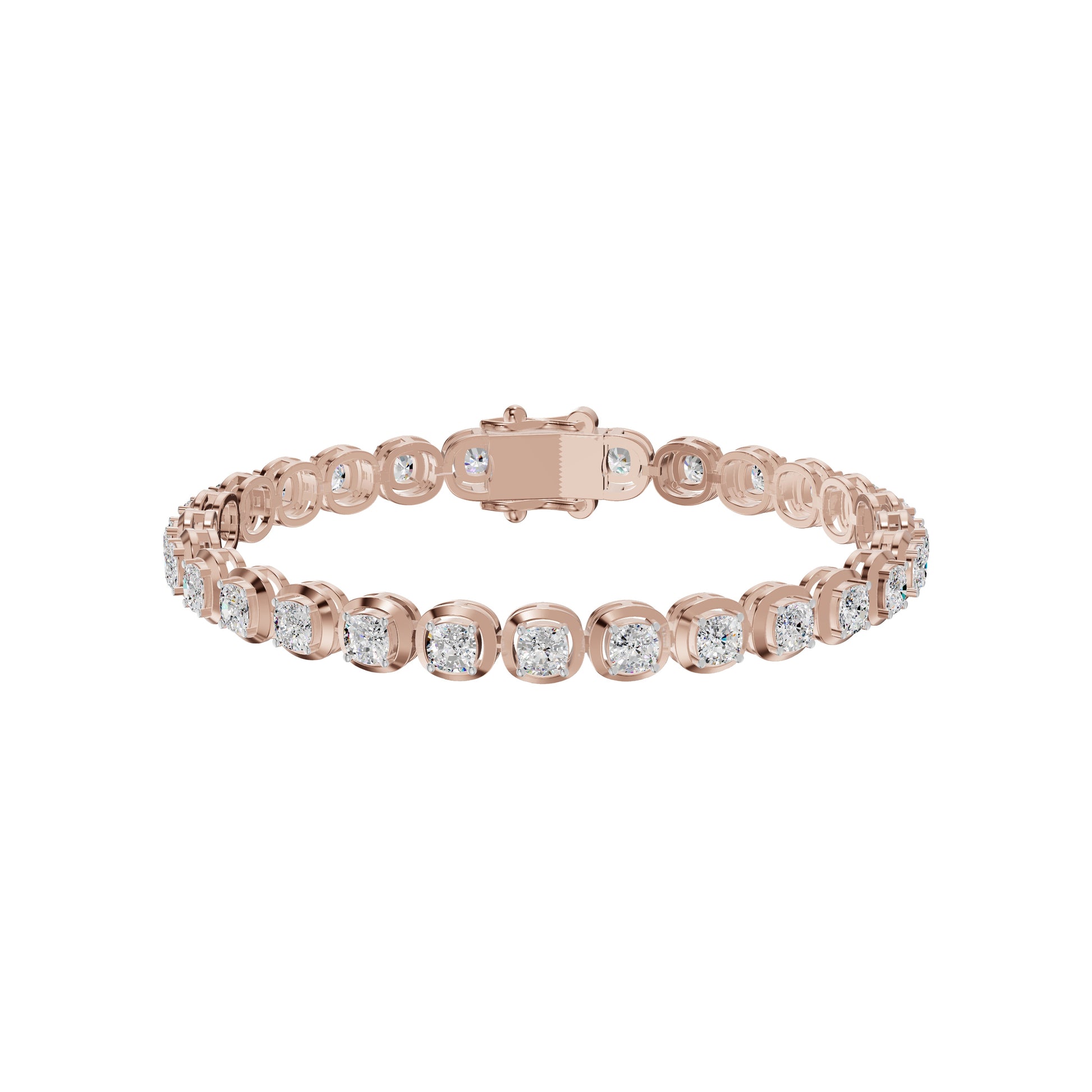 Promise Row Diamond Tennis Bracelet 18 KT / Rose Gold