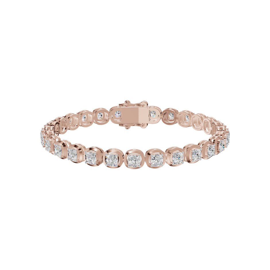 Promise Row Diamond Tennis Bracelet 18 KT / Rose Gold
