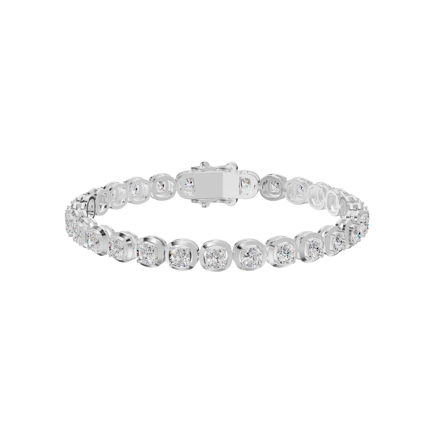 Promise Row Diamond Tennis Bracelet 18 KT / White Gold