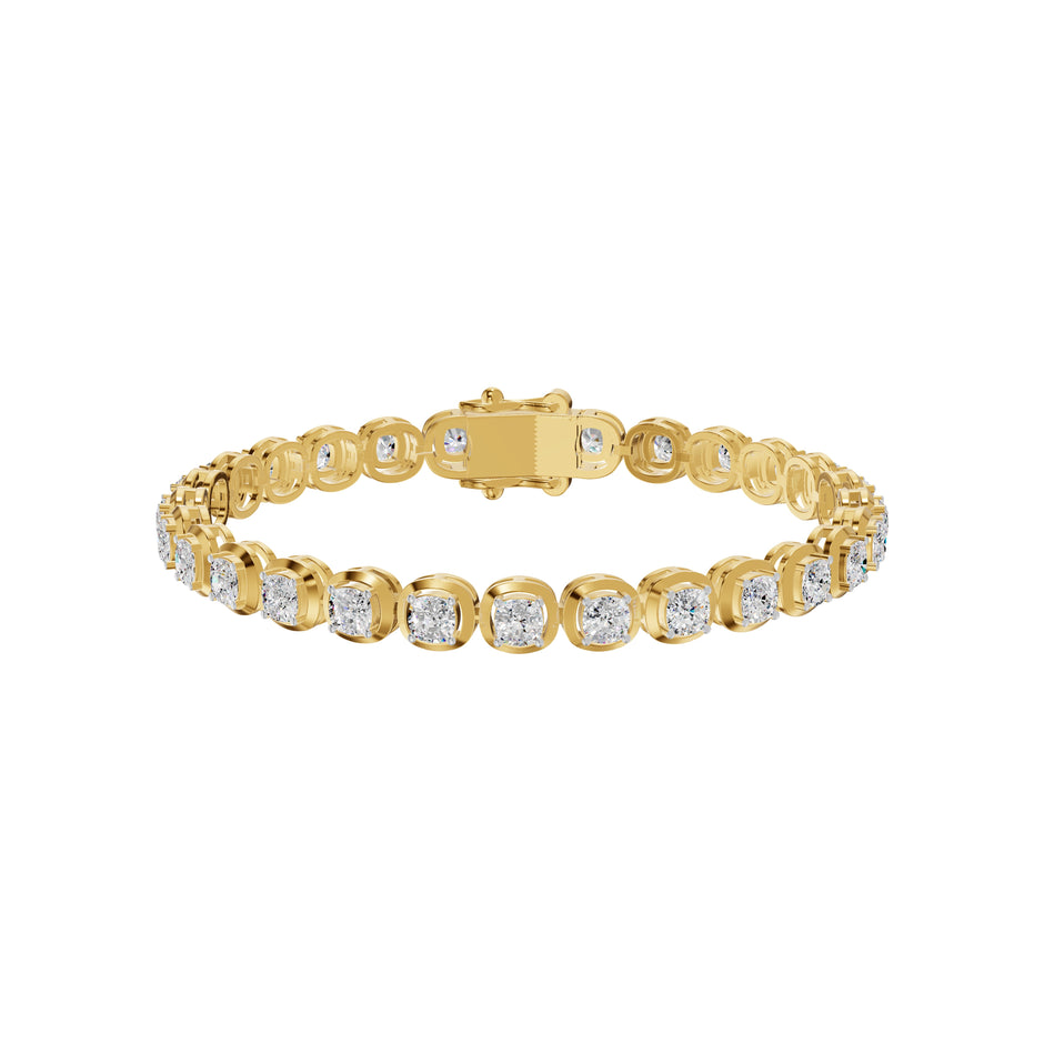 Promise Row Diamond Tennis Bracelet 18 KT / Yellow Gold