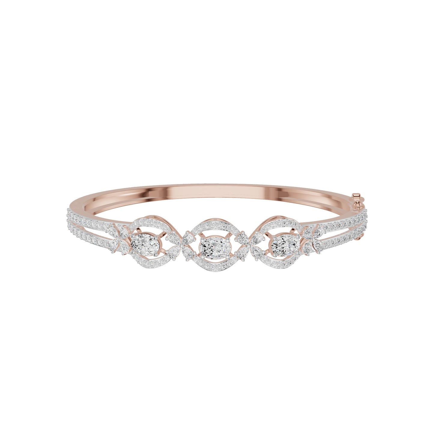 Elyssia Link Diamond Kada Bracelet