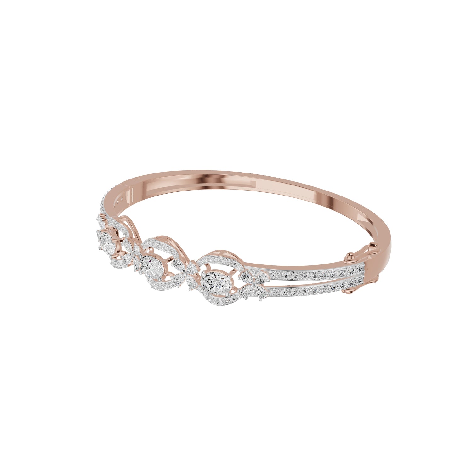 Elyssia Link Diamond Kada Bracelet