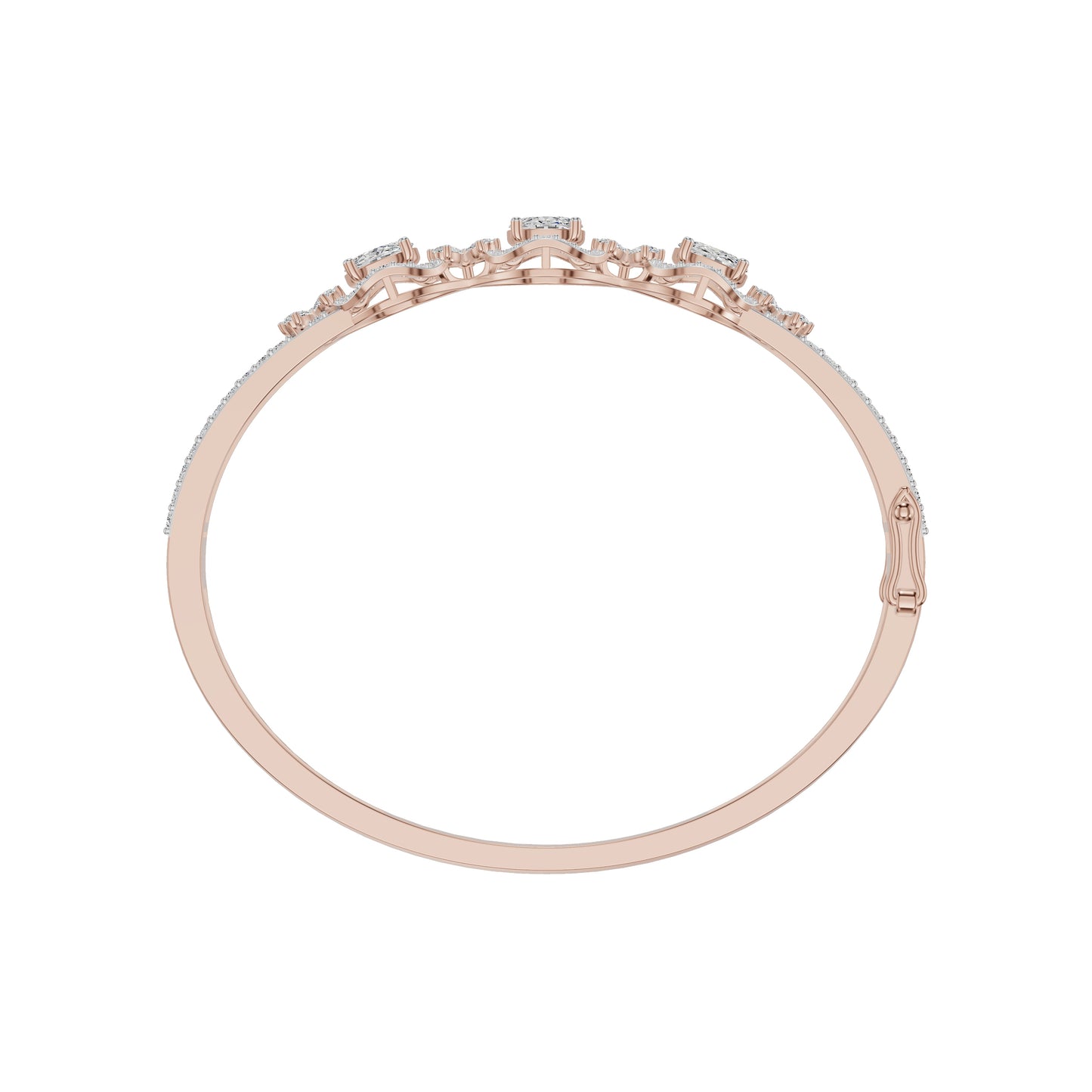 Elyssia Link Diamond Kada Bracelet