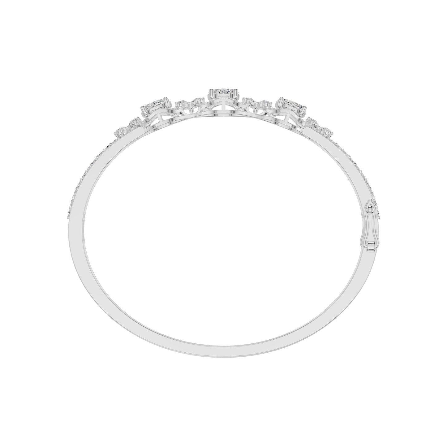 Elyssia Link Diamond Kada Bracelet