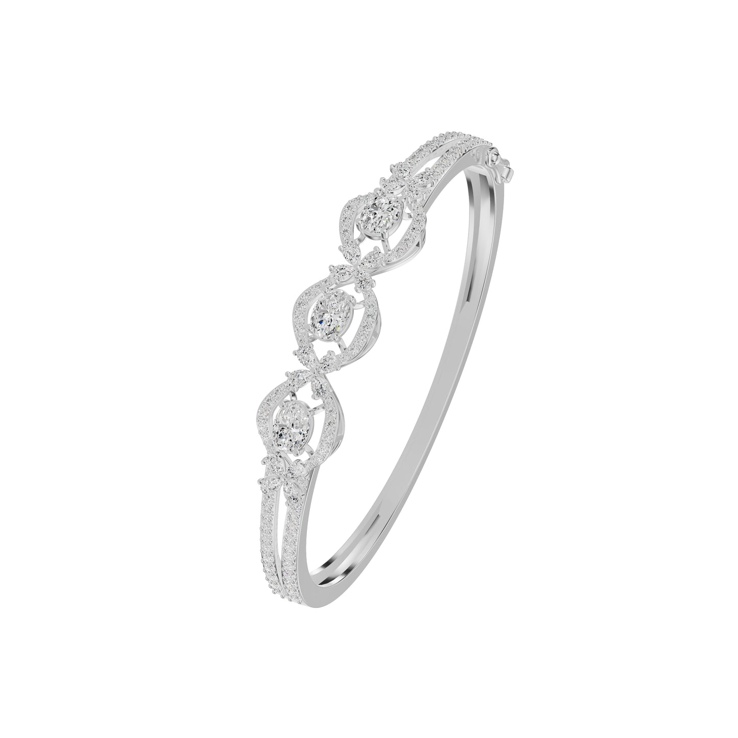 Elyssia Link Diamond Kada Bracelet