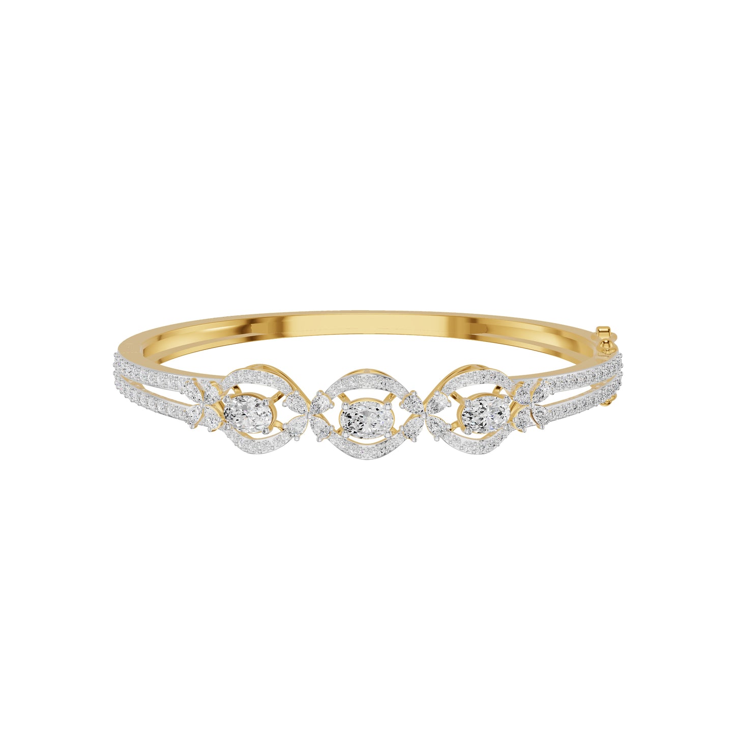 Elyssia Link Diamond Kada Bracelet