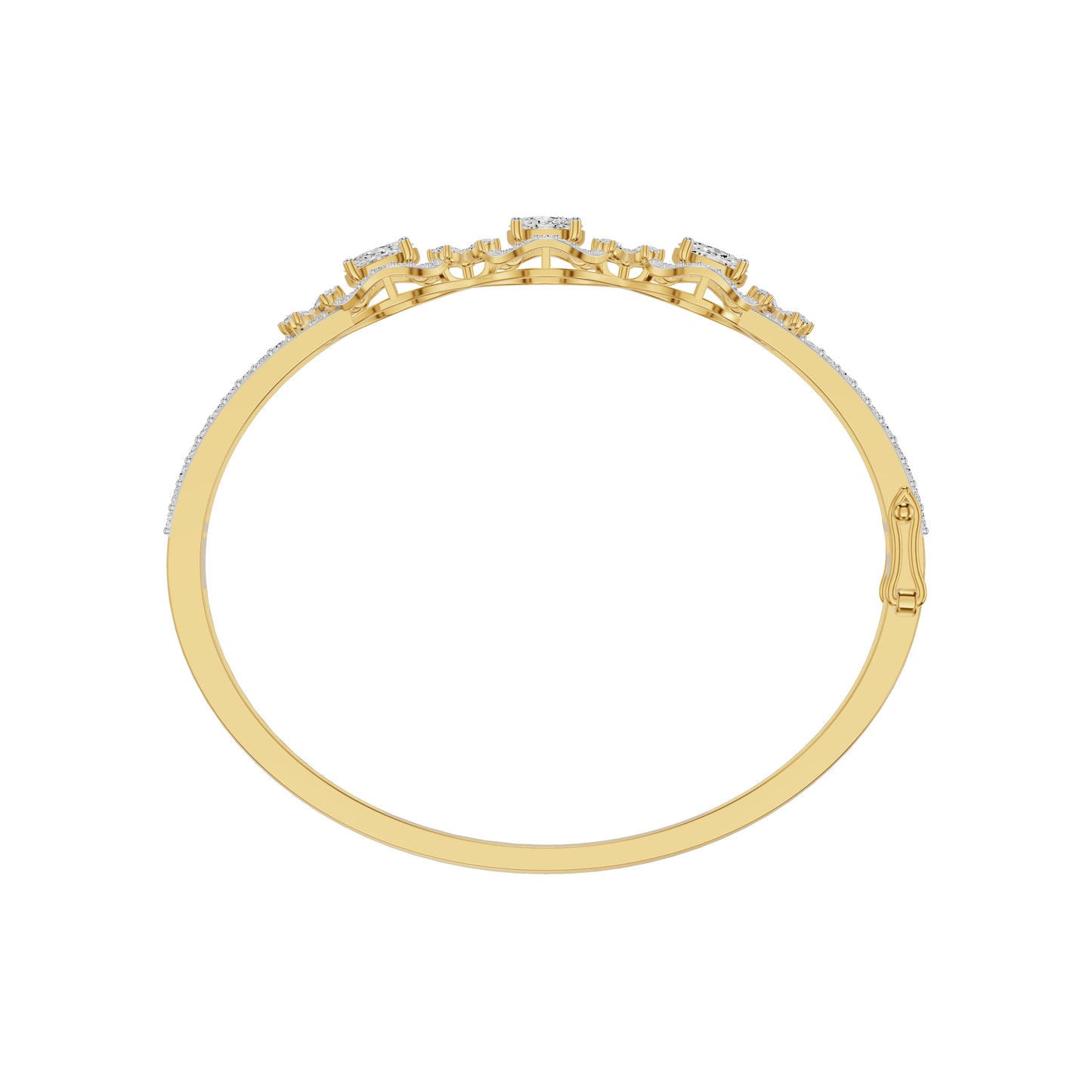 Elyssia Link Diamond Kada Bracelet