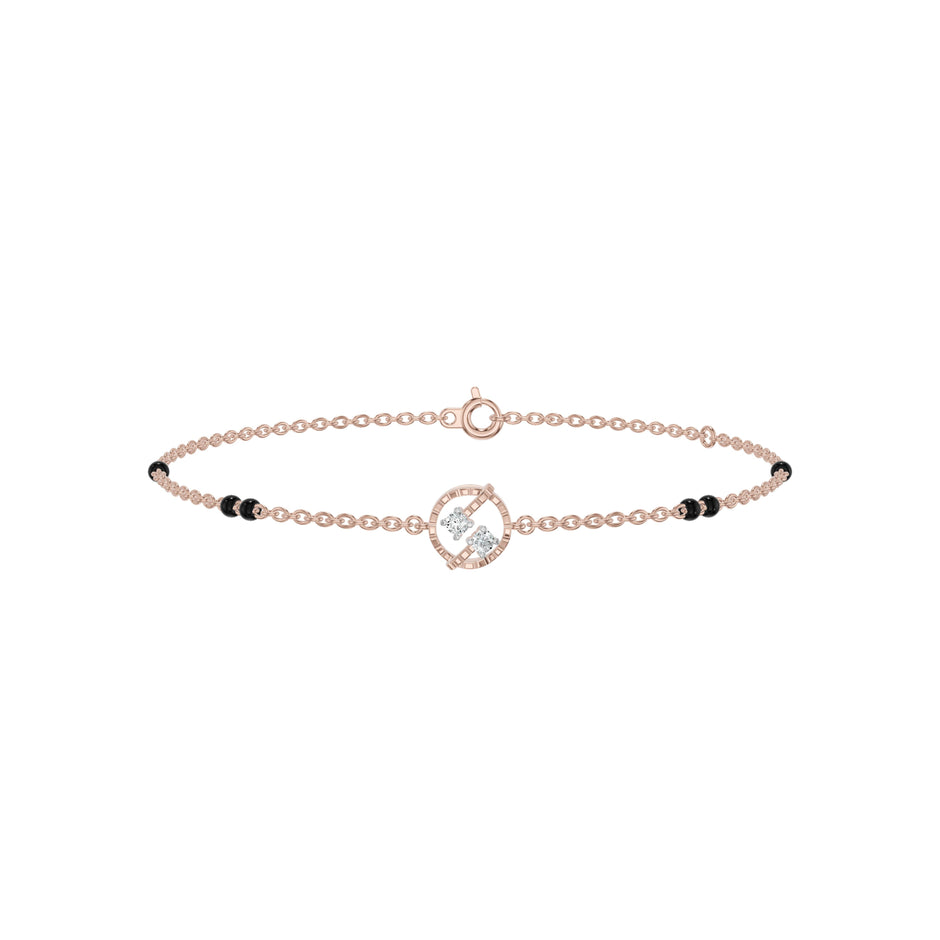 Hexalyria Charm Diamond Mangalsutra Bracelet
