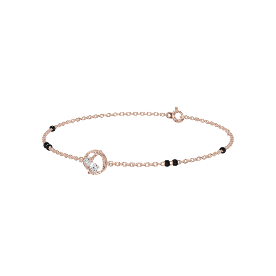 Hexalyria Charm Diamond Mangalsutra Bracelet