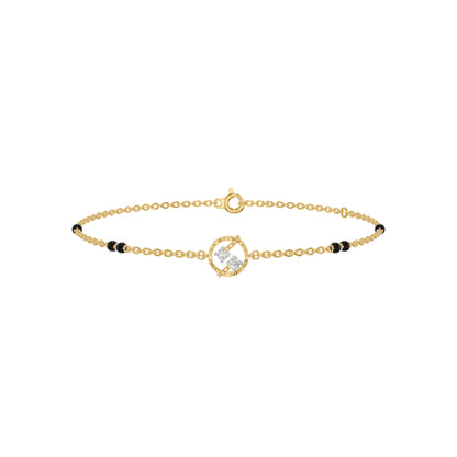 Hexalyria Charm Diamond Mangalsutra Bracelet