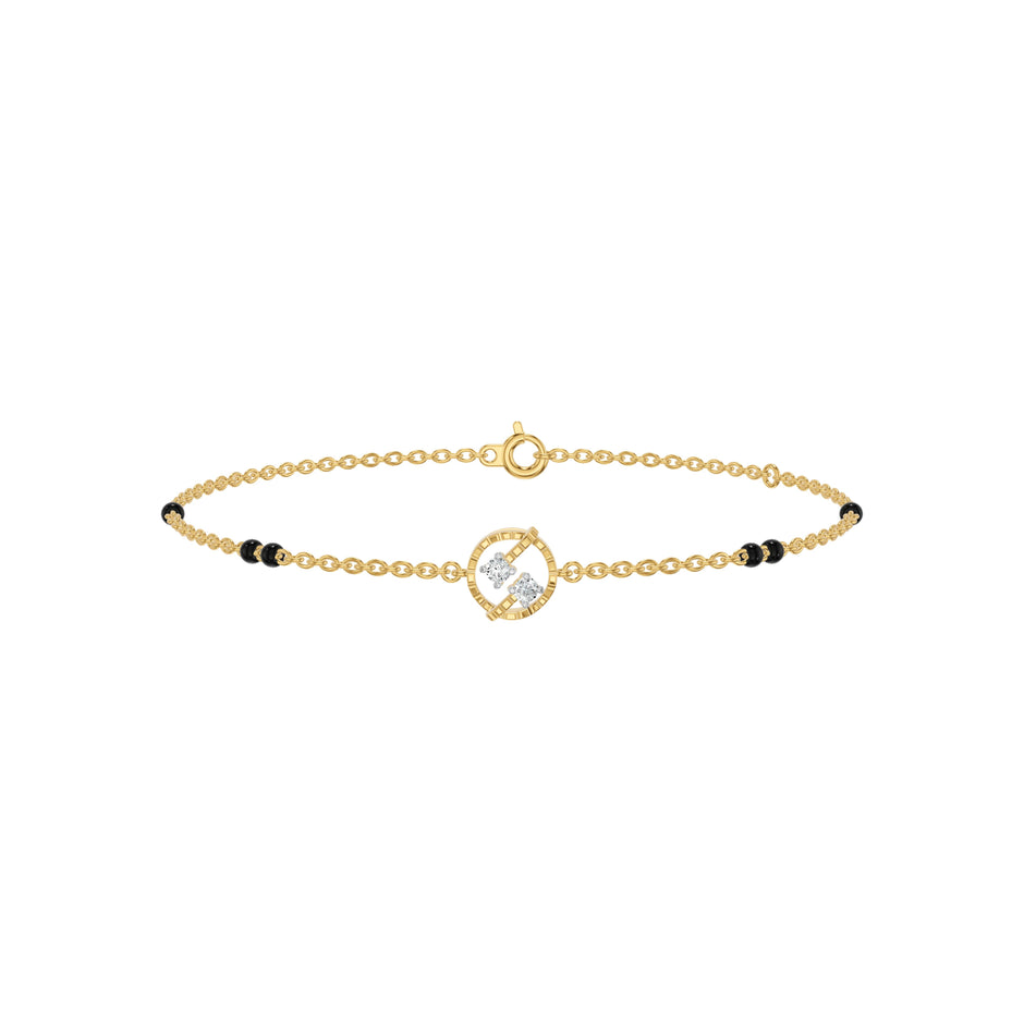 Hexalyria Charm Diamond Mangalsutra Bracelet