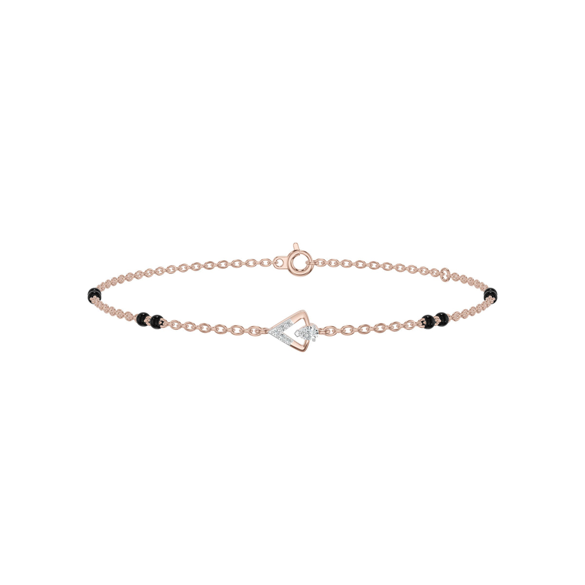 Triarelle Charm Diamond Mangalsutra Bracelet