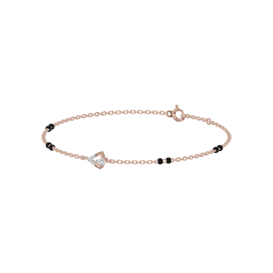 Triarelle Charm Diamond Mangalsutra Bracelet