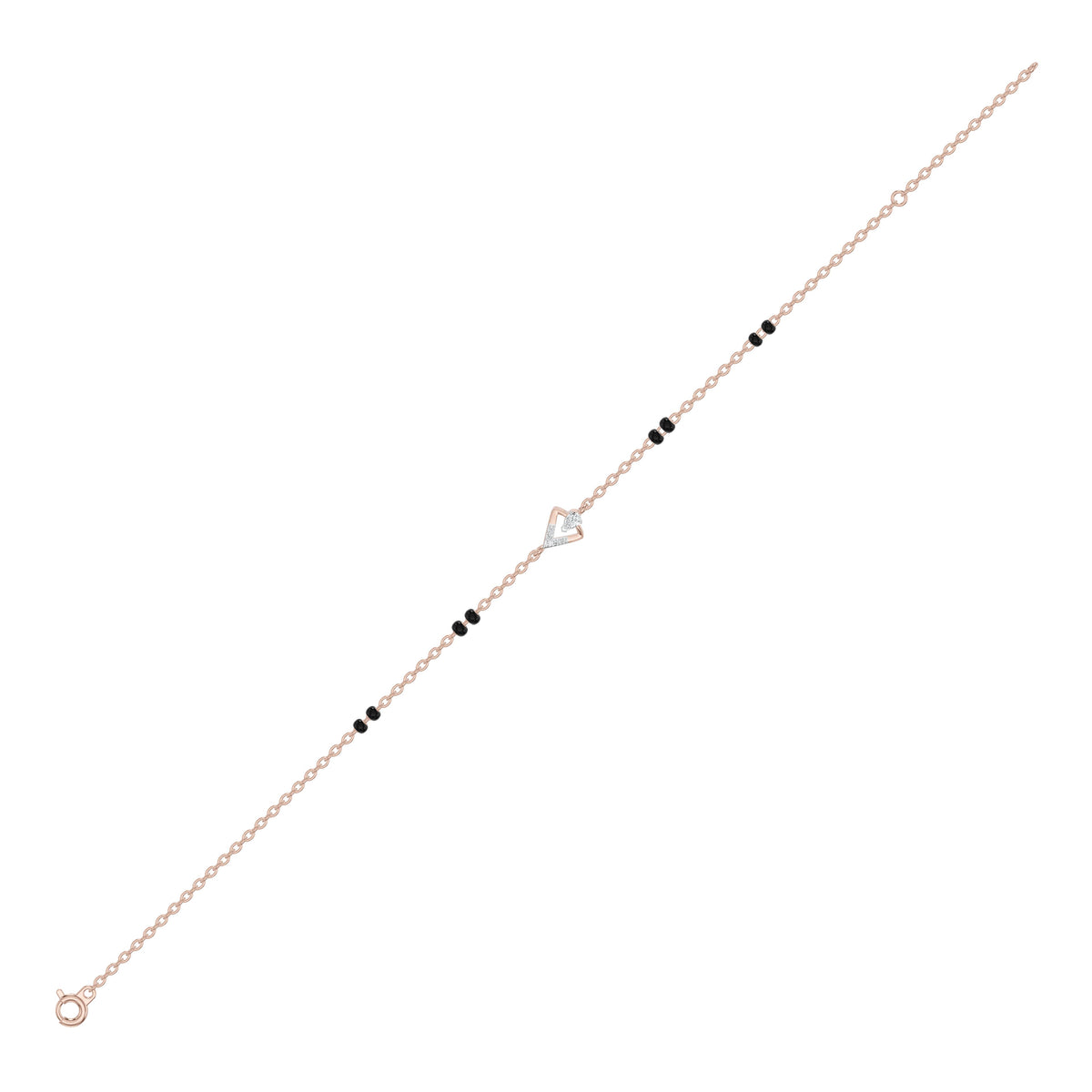 Triarelle Charm Diamond Mangalsutra Bracelet