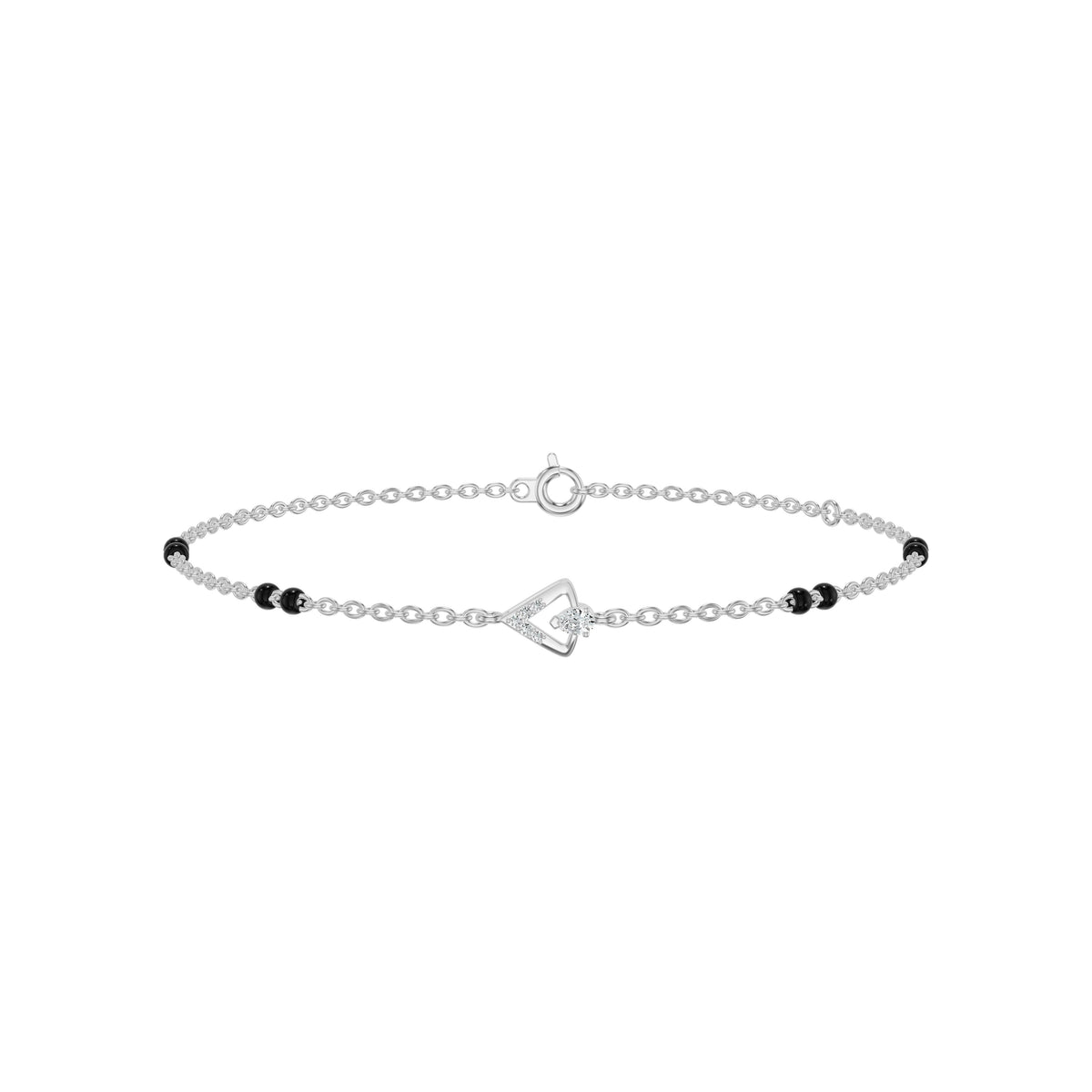 Triarelle Charm Diamond Mangalsutra Bracelet