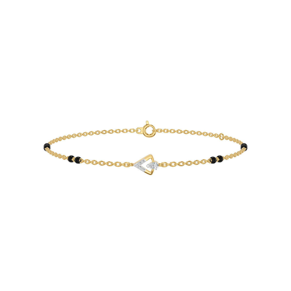 Triarelle Charm Diamond Mangalsutra Bracelet