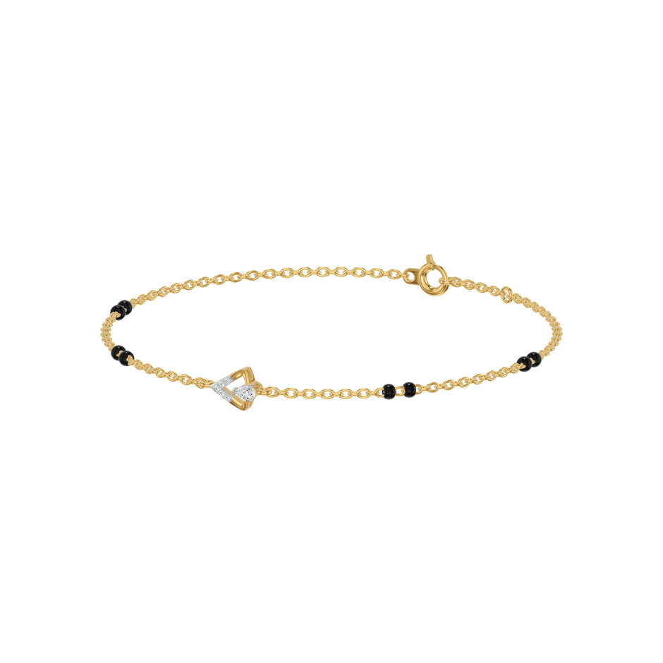 Triarelle Charm Diamond Mangalsutra Bracelet