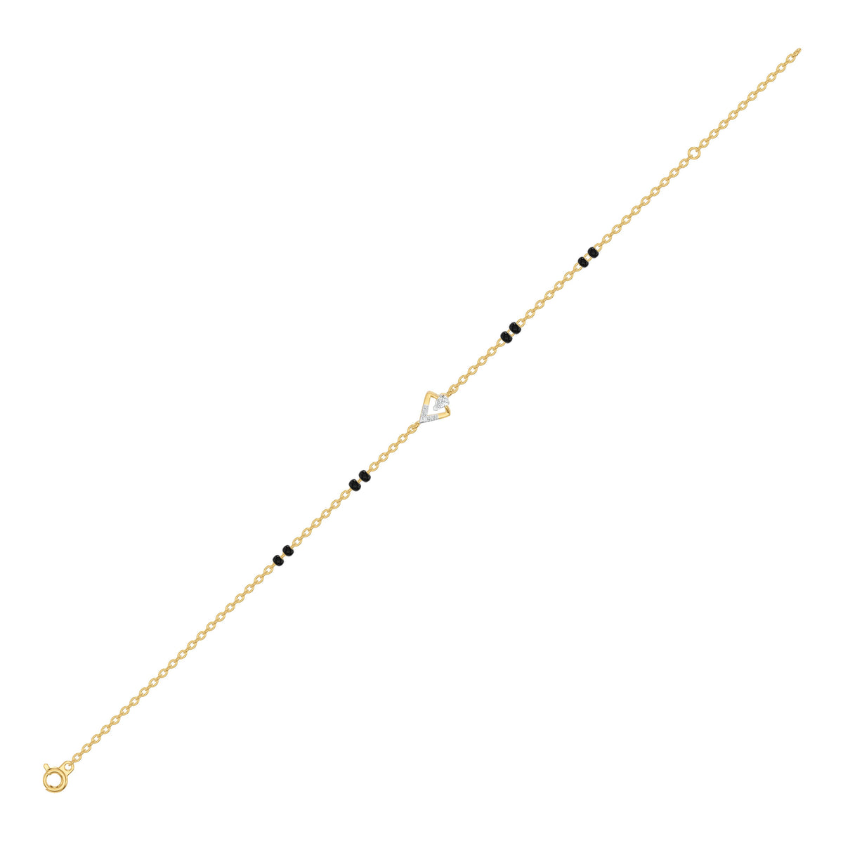 Triarelle Charm Diamond Mangalsutra Bracelet