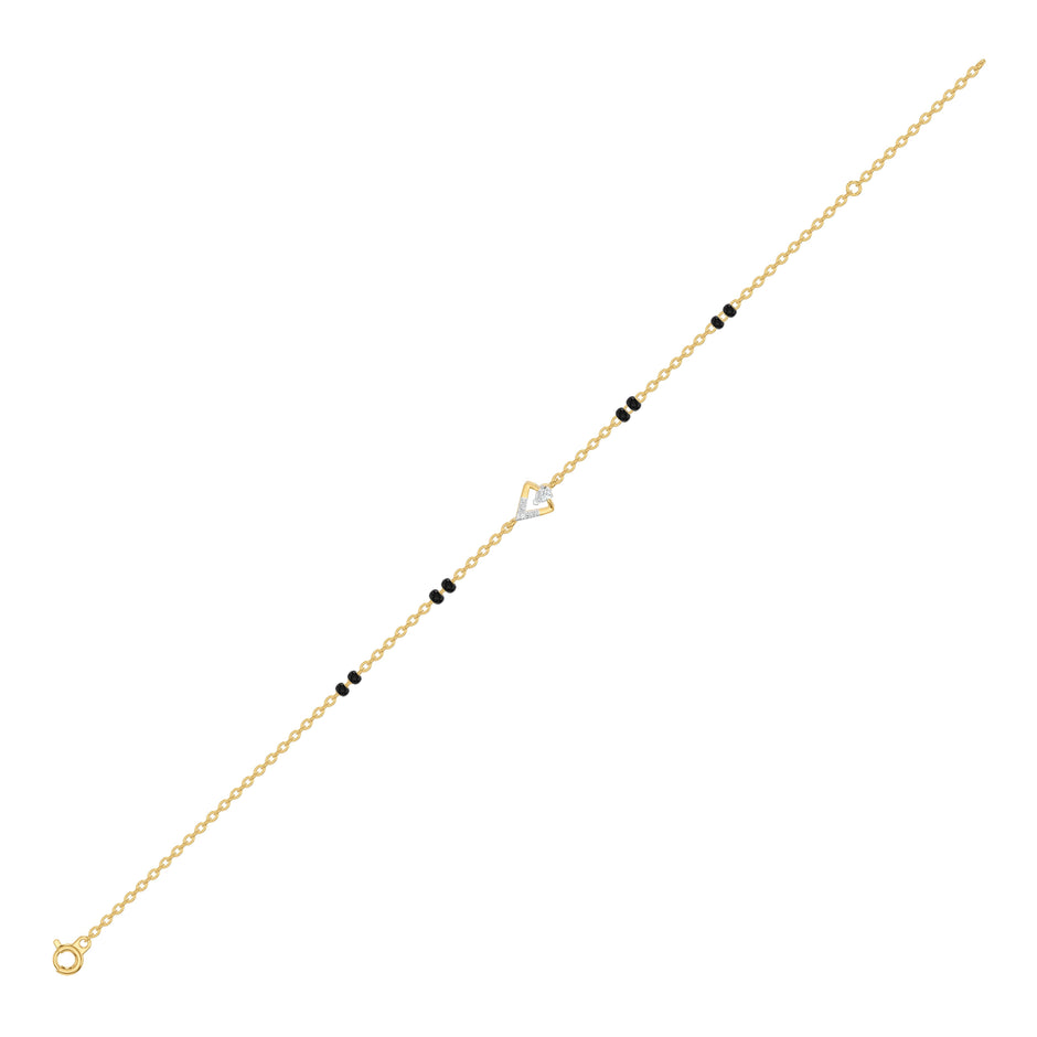 Triarelle Charm Diamond Mangalsutra Bracelet