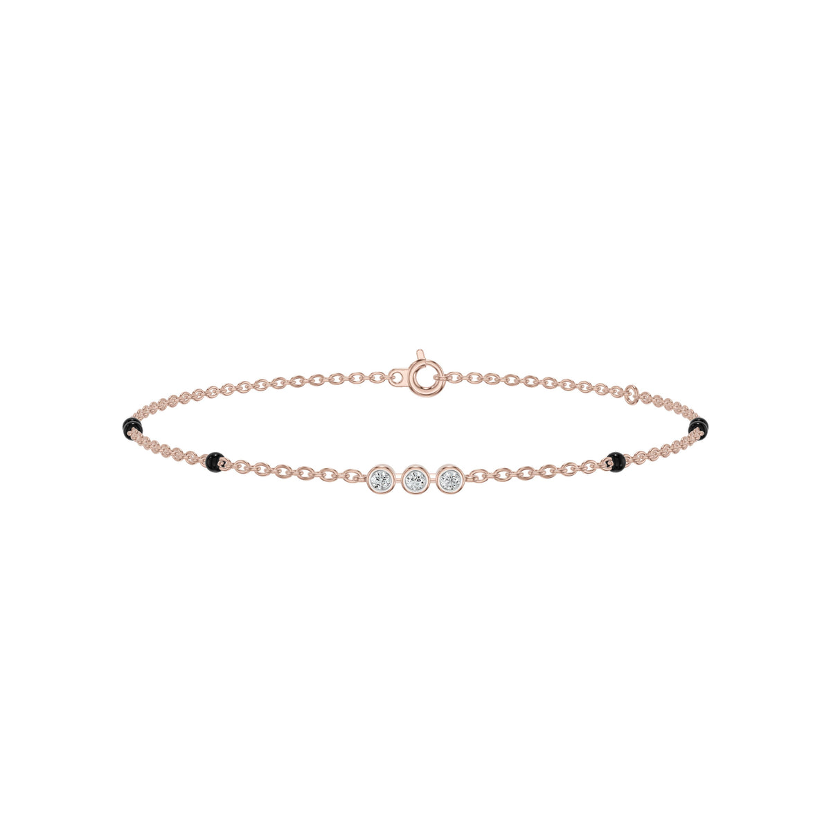 Tricelune Diamond Mangalsutra Bracelet