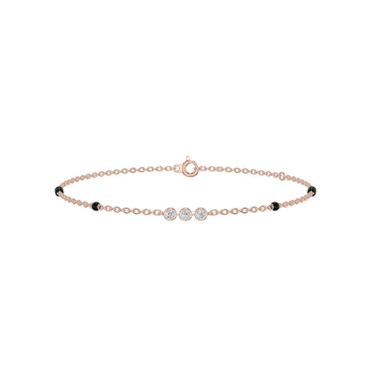 Tricelune Diamond Mangalsutra Bracelet